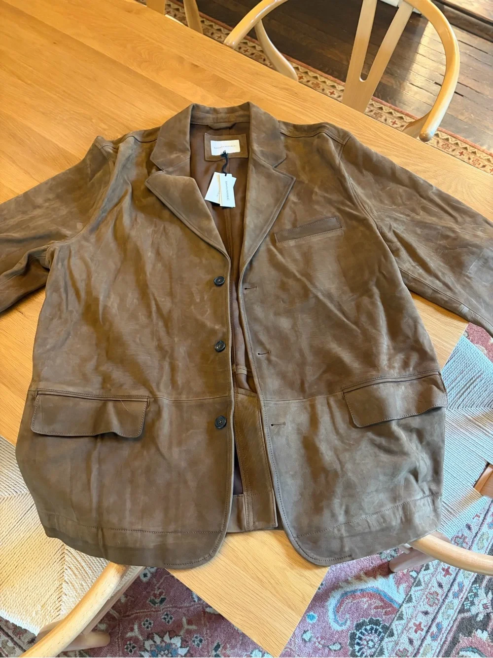 Banana Republic Leather Blazer Jacket